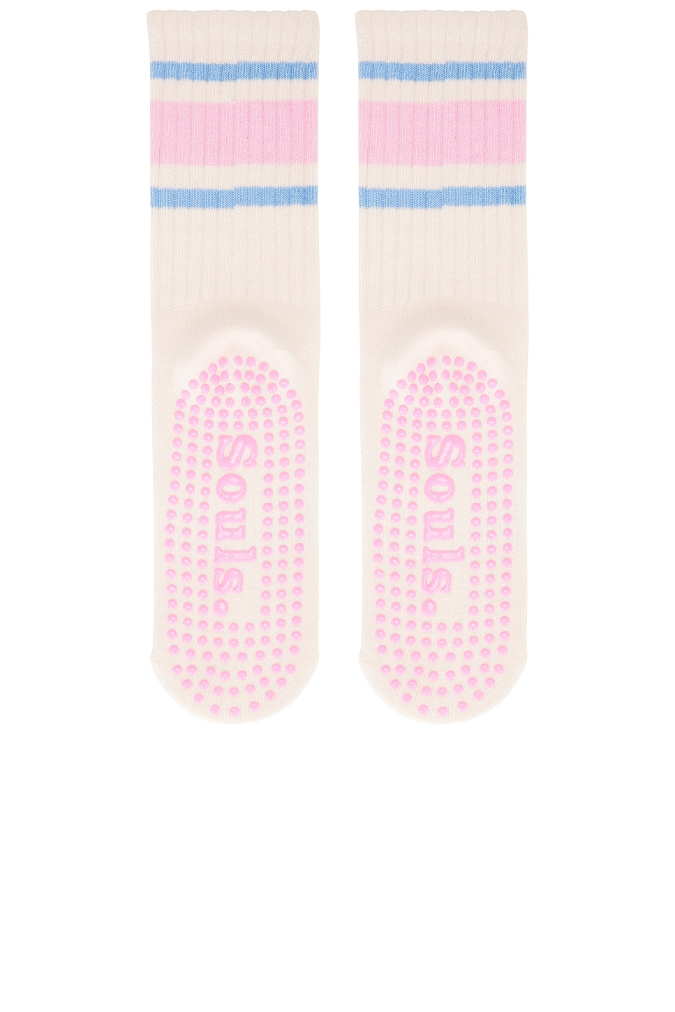 Pink Retro Grip Socks