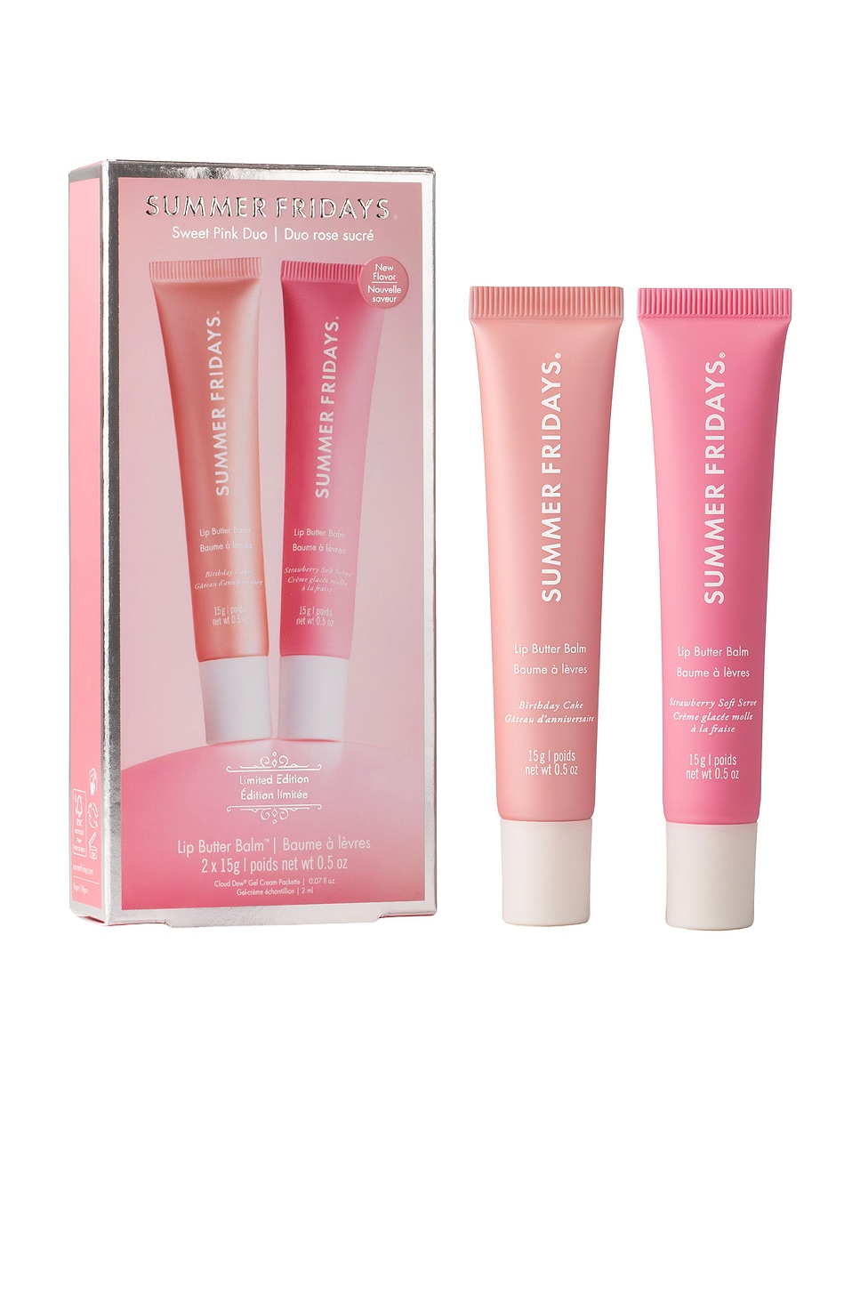 SUMMER FRIDAYS 限定 スウィート ピンク デュオ Summer Fridays SWEET PINK リップバターバームデュオ | REVOLVE
