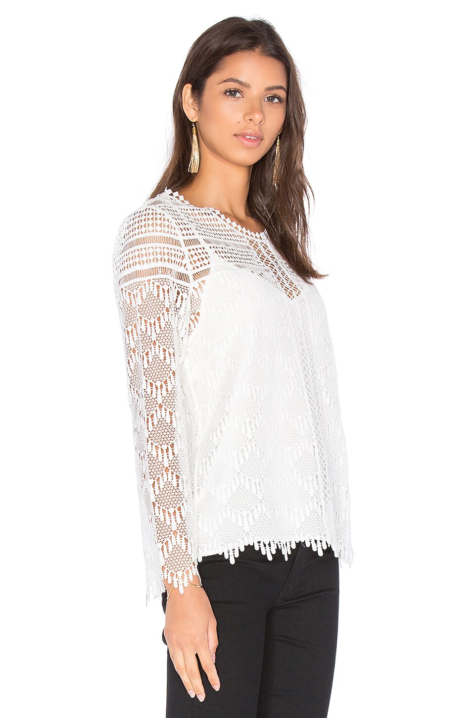 SUNCOO Lois Top in White