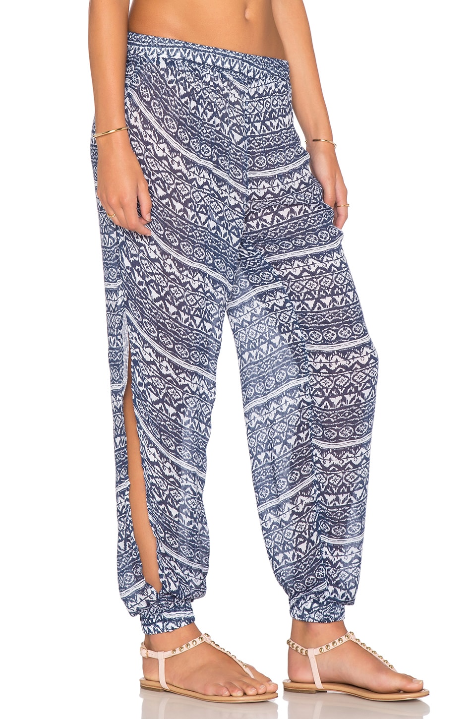 Surf Gypsy Beach Pants in Indigo & White | REVOLVE