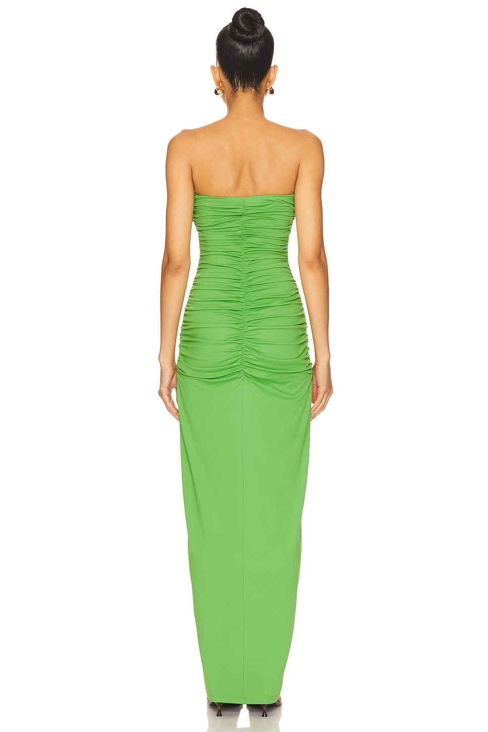Susana Monaco Center Gathered Tie With Slit Dress in Forest | REVOLVE