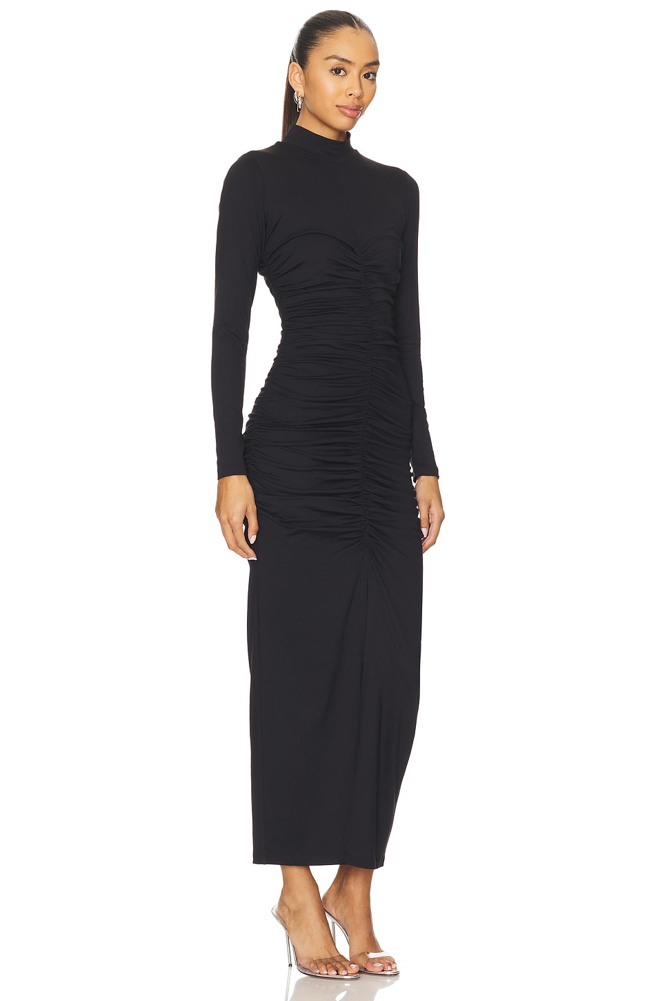 Mock Neck Long Sleeve Dress - thumbnail 3