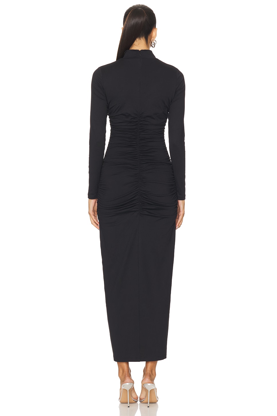 Susana Monaco Mock Neck Long Sleeve Dress in Black | REVOLVE Susana Monaco Mock Neck Long Sleeve Dress in Black | REVOLVE