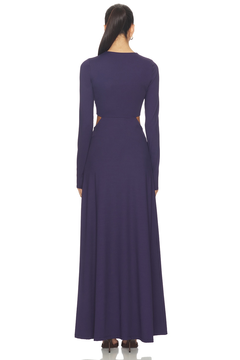 Susana Monaco Crew Side Slit Occasion Dress in Eggplant | REVOLVE Susana Monaco Crew Side Slit Occasion Dress in Eggplant | REVOLVE