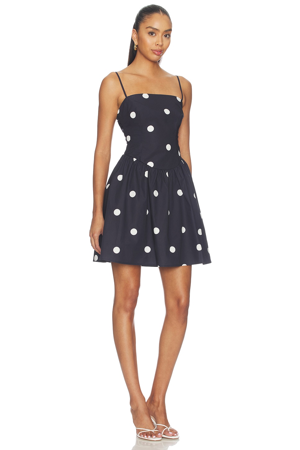 Polka Dot Tie Back Dress - thumbnail 3