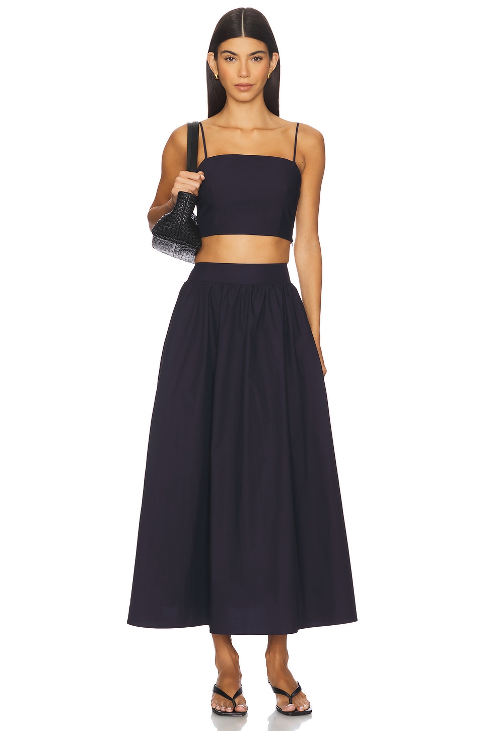 Poplin Lace Up String Top