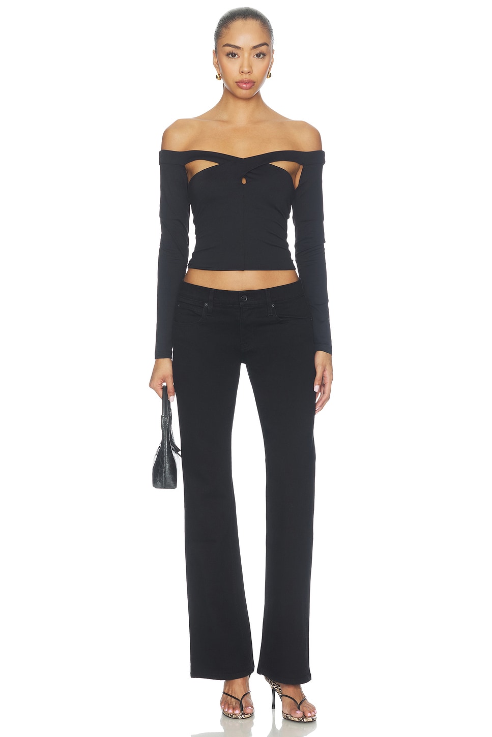 Susana Monaco Cross Over Longsleeve Top