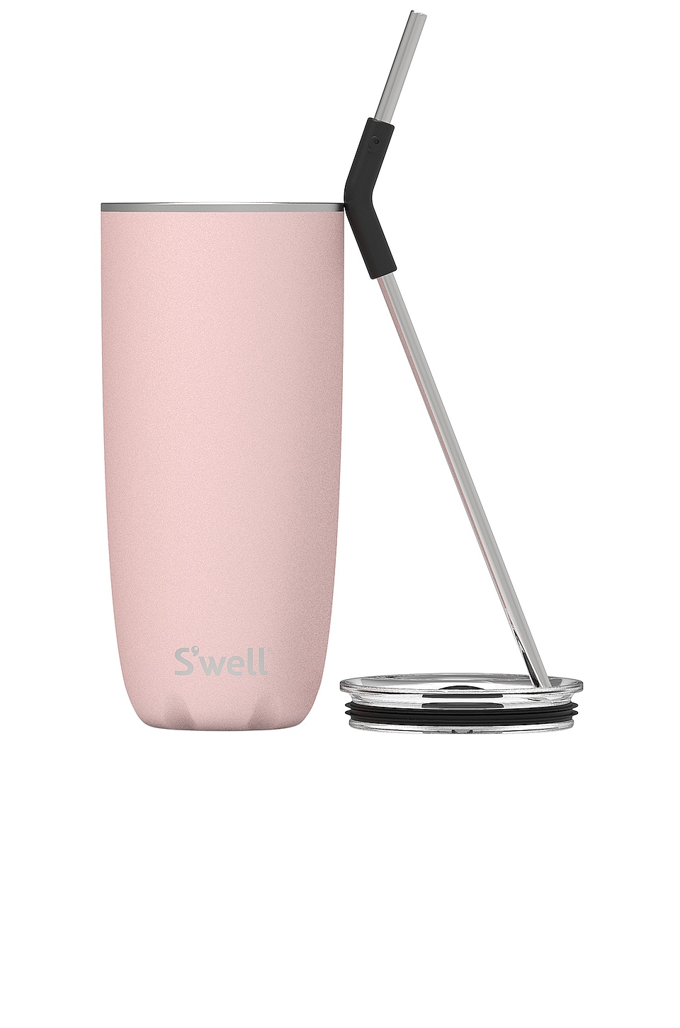 S'well Tumbler with Straw 24oz in Stone Pink Topaz