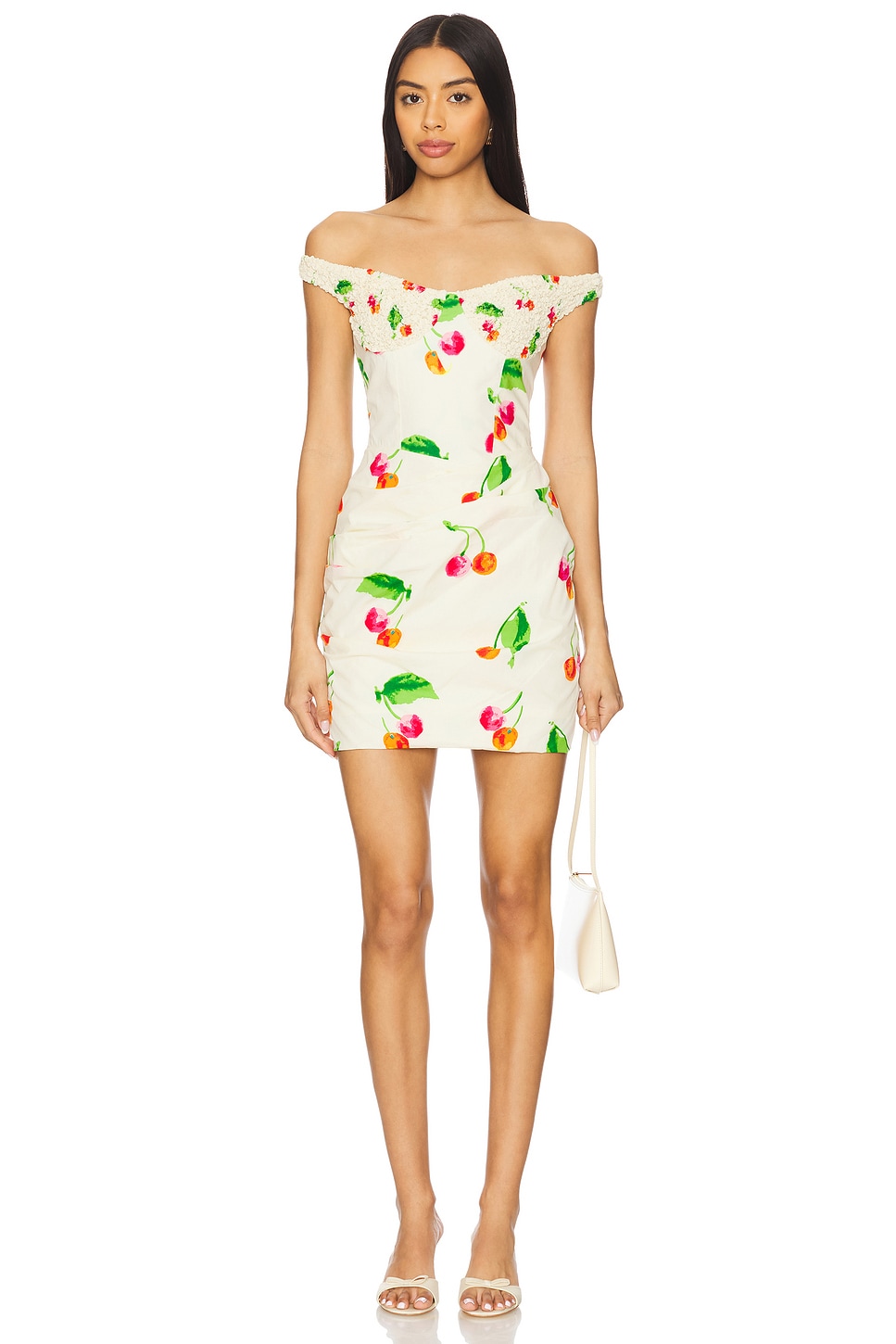 pineapple off the shoulder dress Red Pineapple Bloom Cut Out Midi Dress – FARM Rio