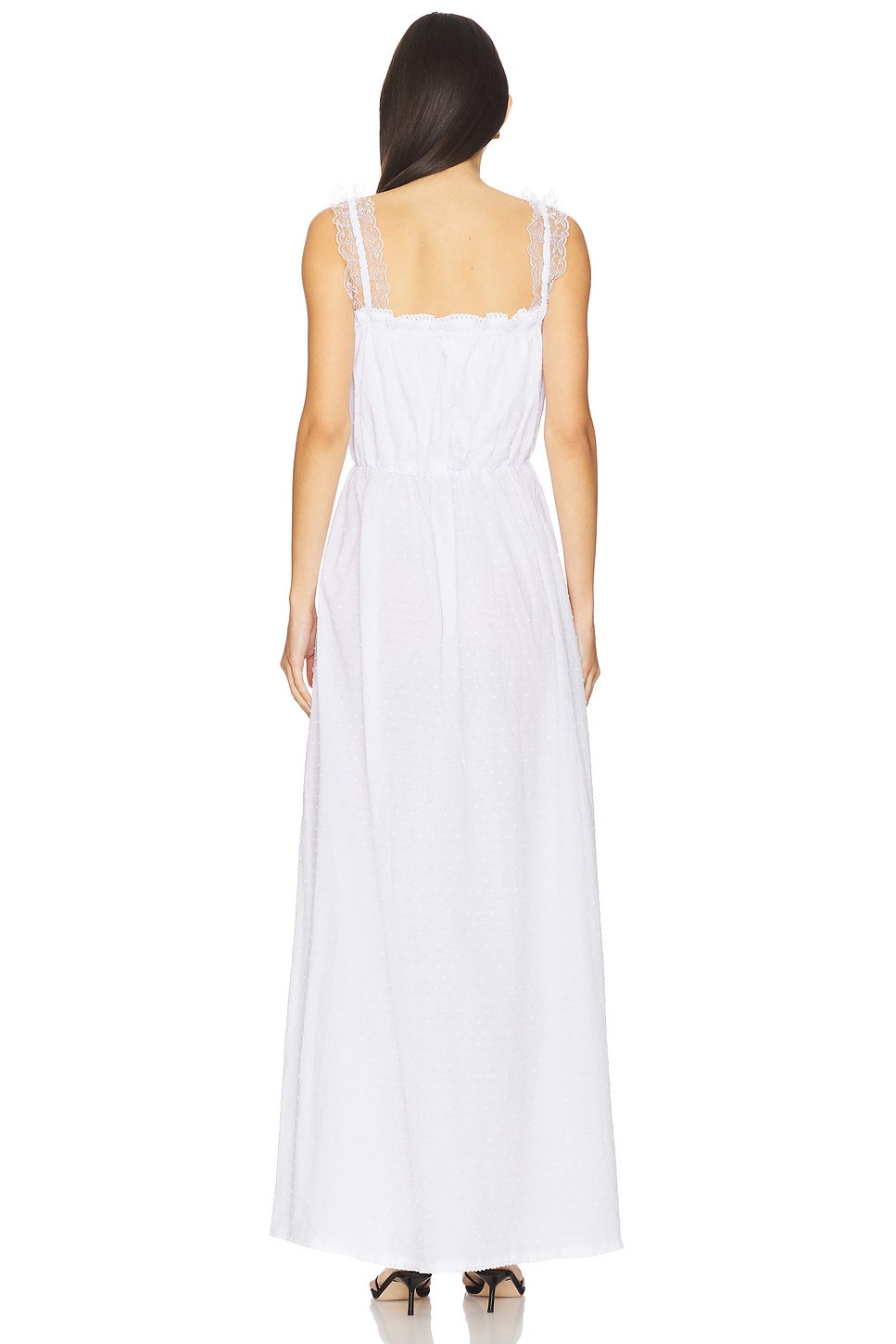 strapless open back dress Assymetric Satin Maxi Dress with Bow and An Open Back 42 (FR) / Black