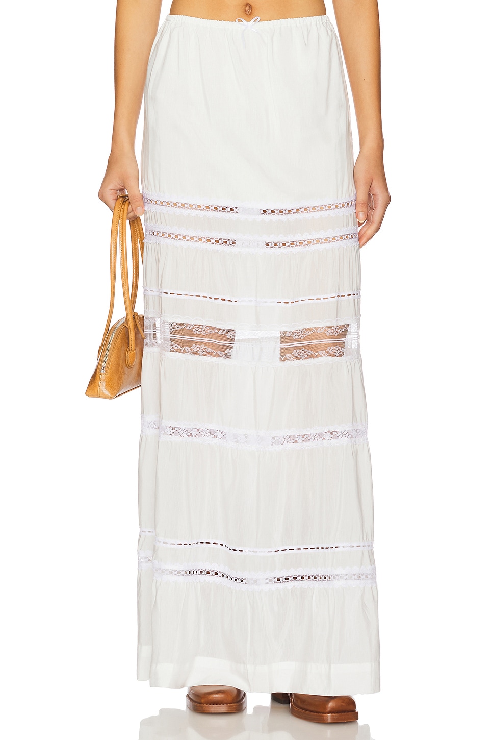 SWF Tiered Lace Maxi Skirt