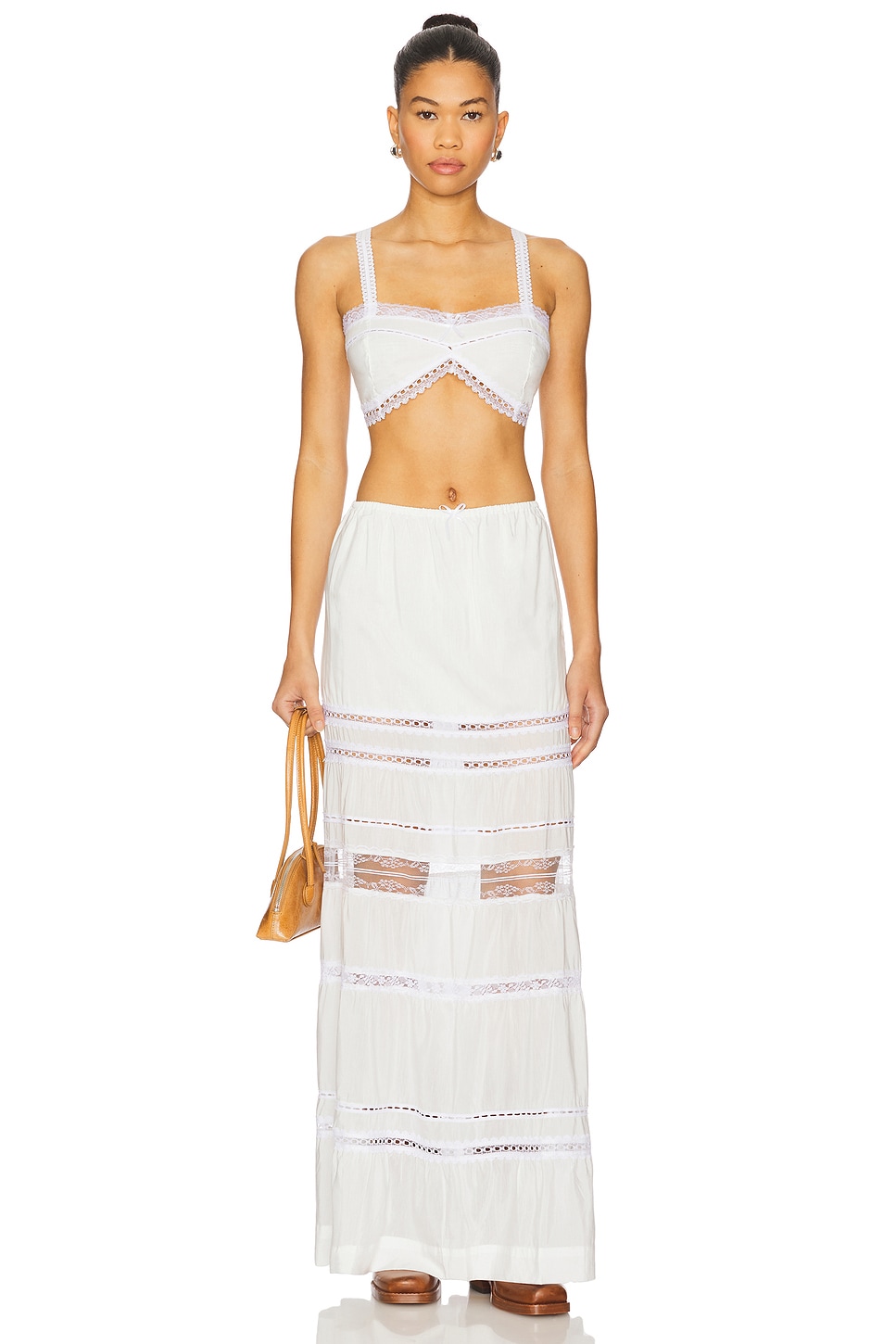 SWF Tiered Lace Maxi Skirt