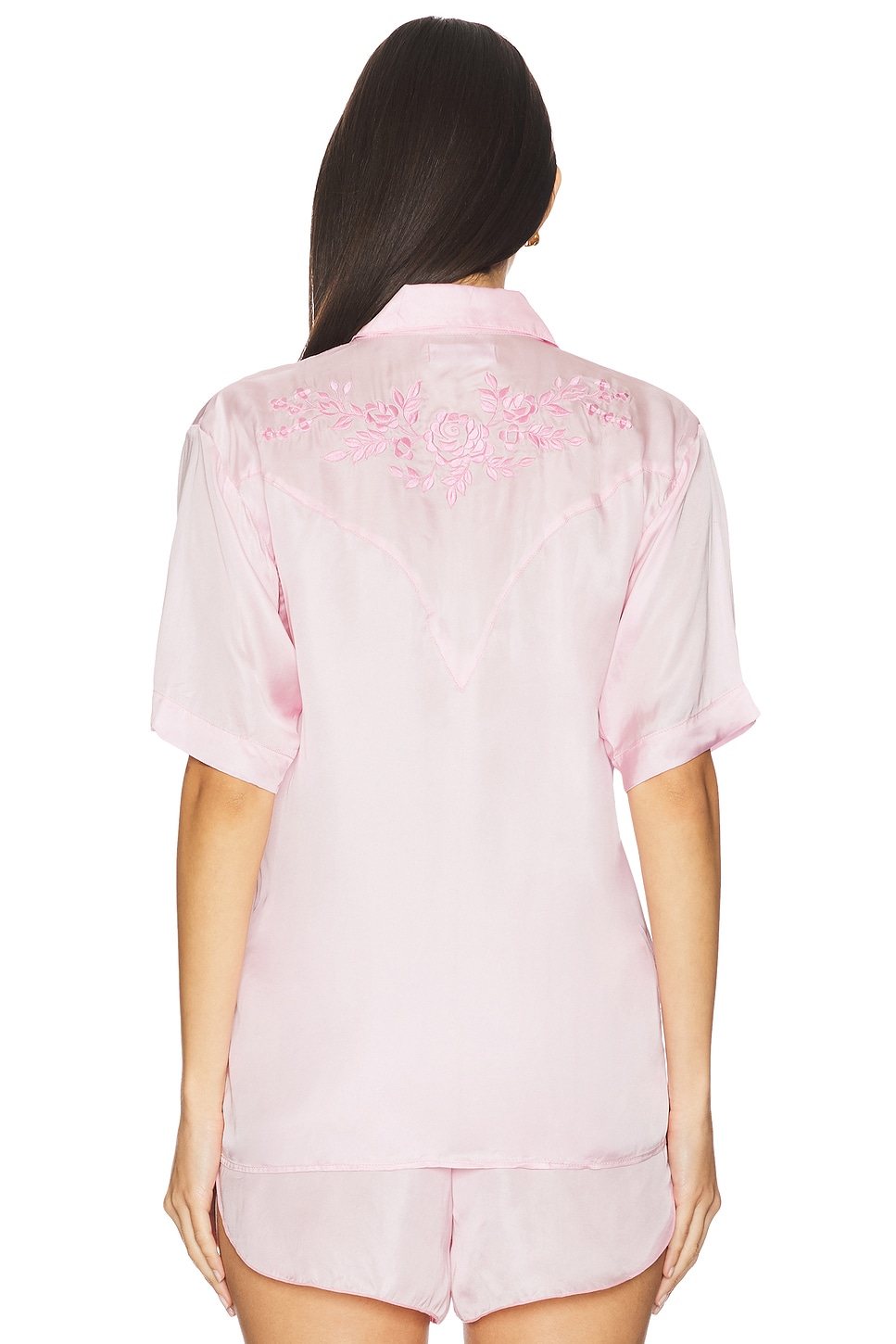 Embroidered Short Sleeve Shirt - Thumbnail 3