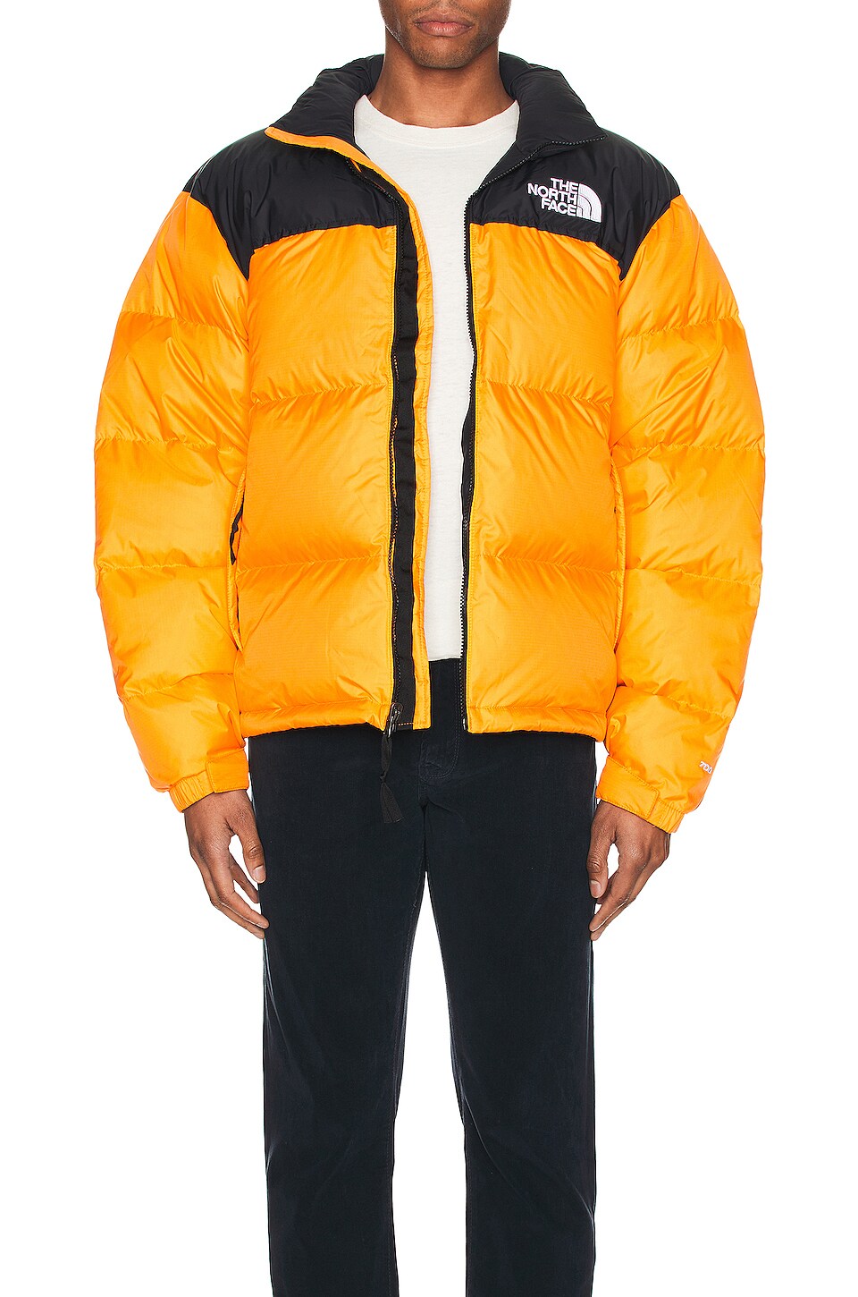 The North Face 1996 Retro Nuptse Jacket in Cone Orange | REVOLVE