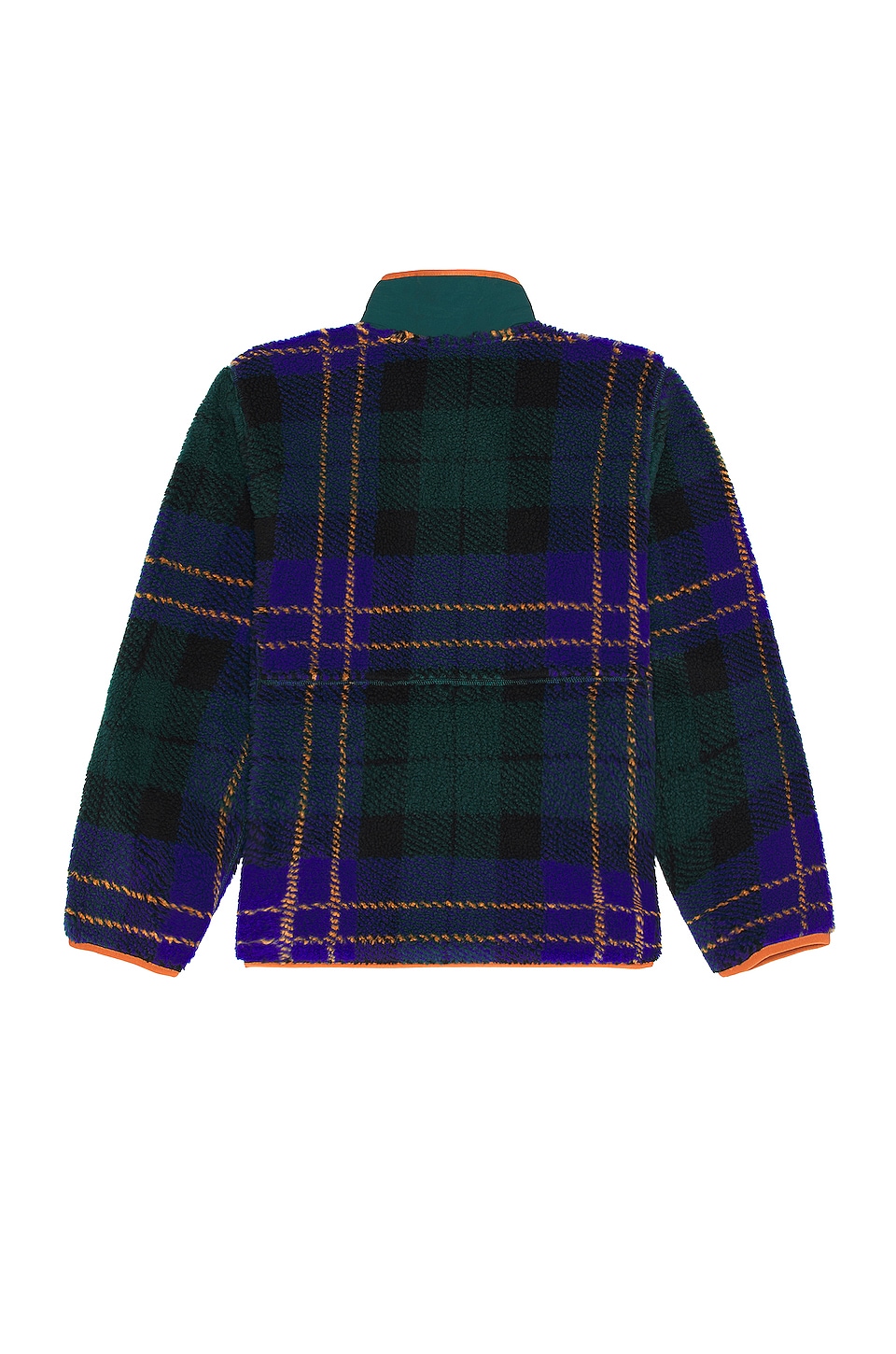 The North Face Jacquard Extreme Pile Pullover in Ponderosa Green Large Half Dome Plaid Print