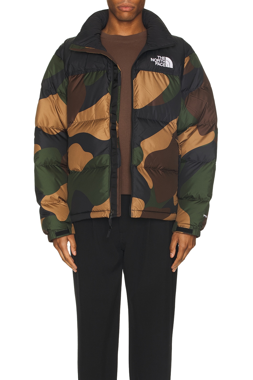 The North Face 1996 Retro Nuptse Jacket in TNF Black Block Camo REVOLVE