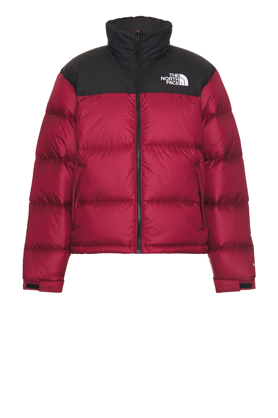 North face puffer coat red and black online