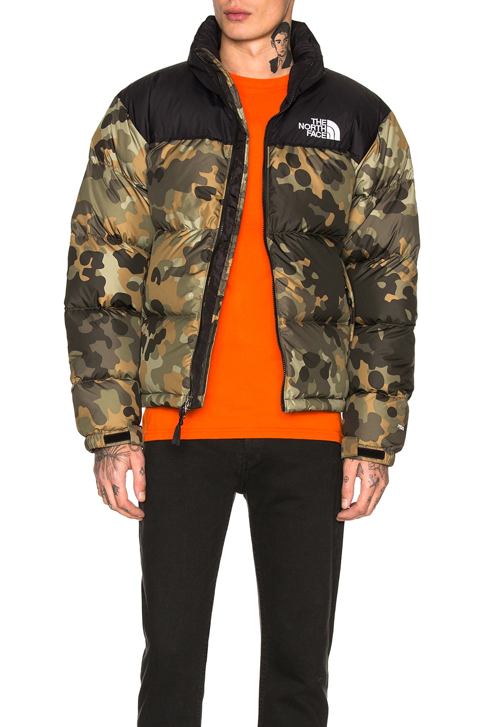 camo the north face jacket