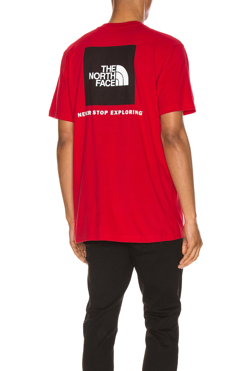 the north face t shirt red