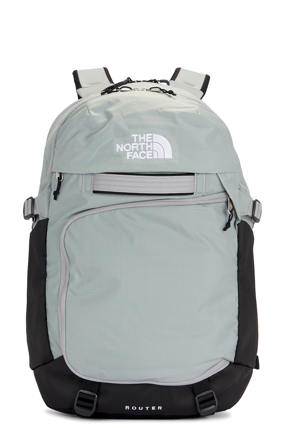 north face backpack grey and black