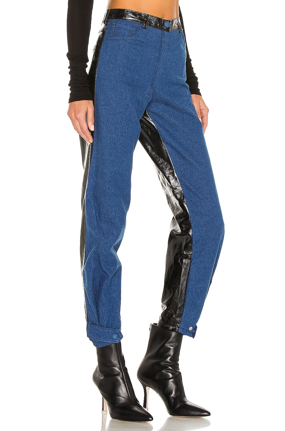 Tach Clothing Orion Pant in Denim & Patent Leather REVOLVE