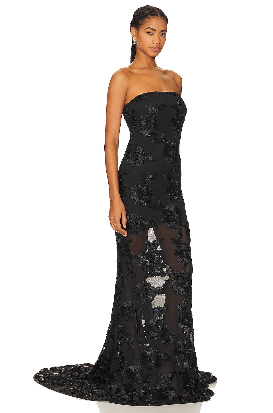 ROTATE Mesh Tube Dress in Black