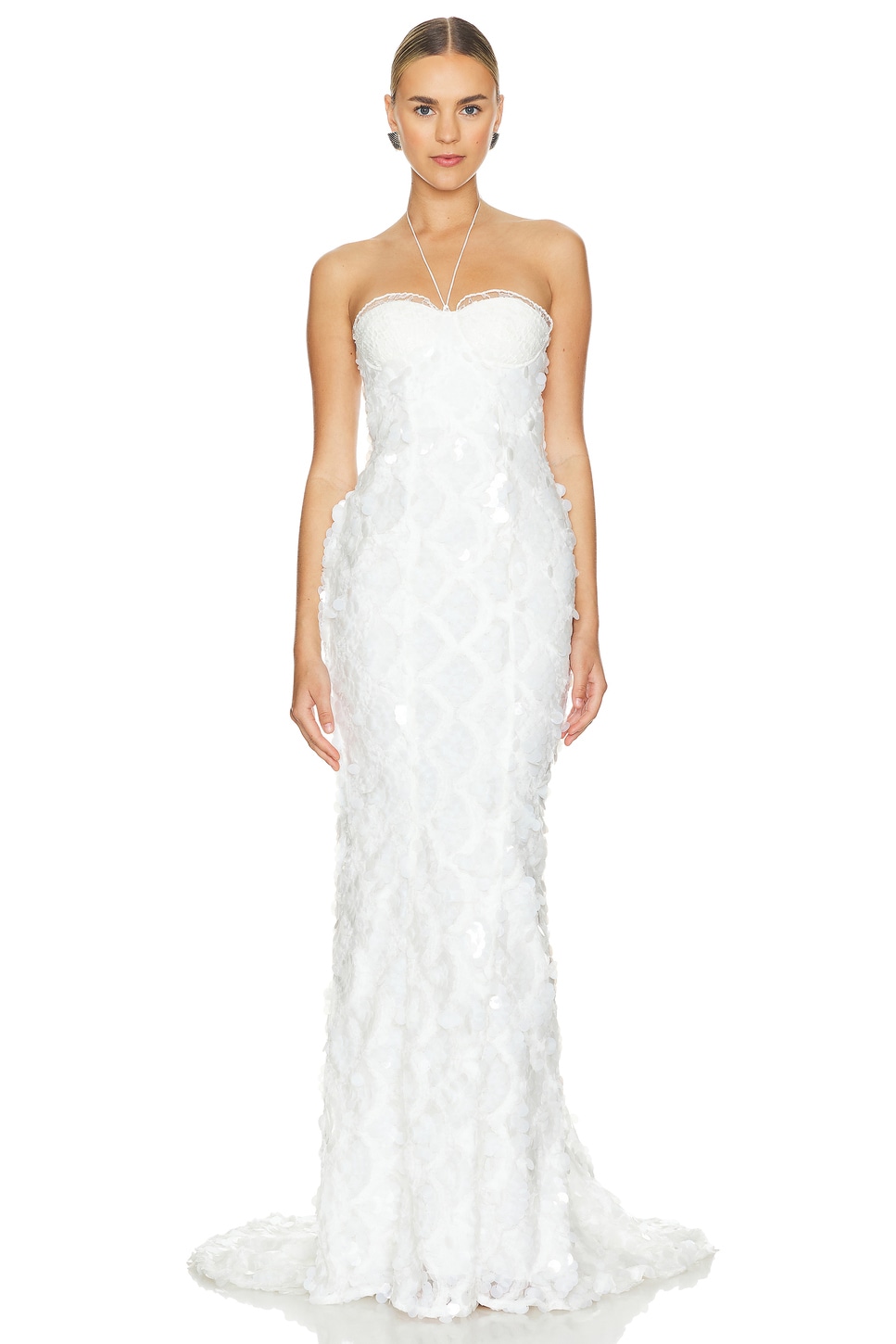 ROTATE Sequin Maxi Dress in Egret | REVOLVE
