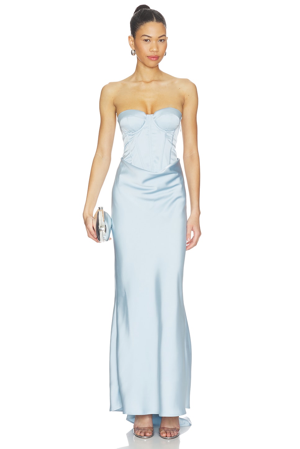 Satin Corset Maxi Dress