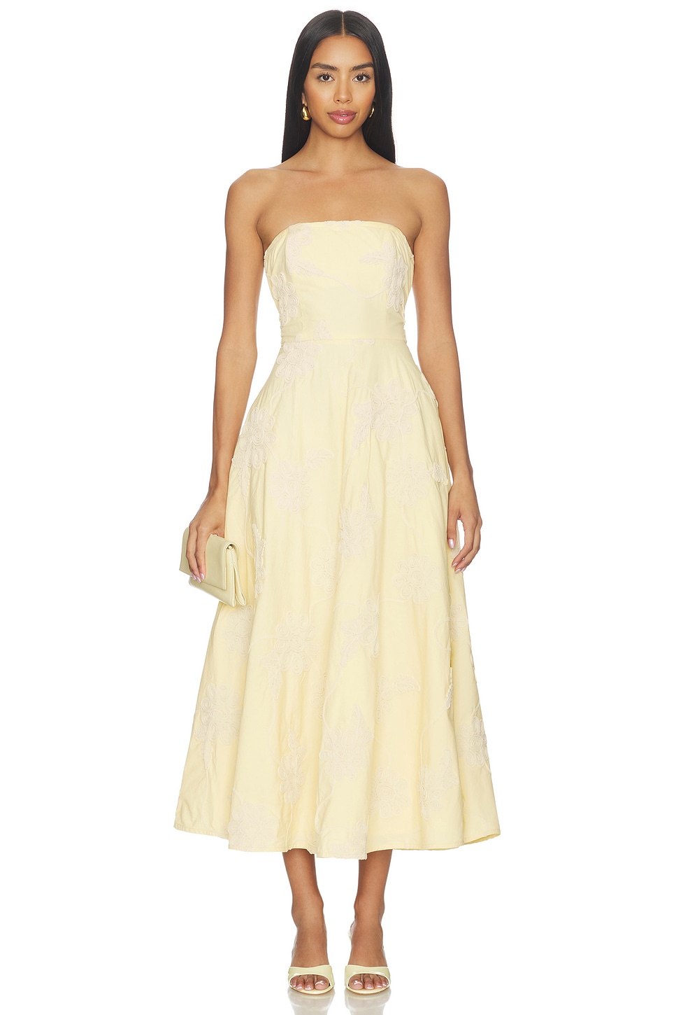 Flower Strapless Dress