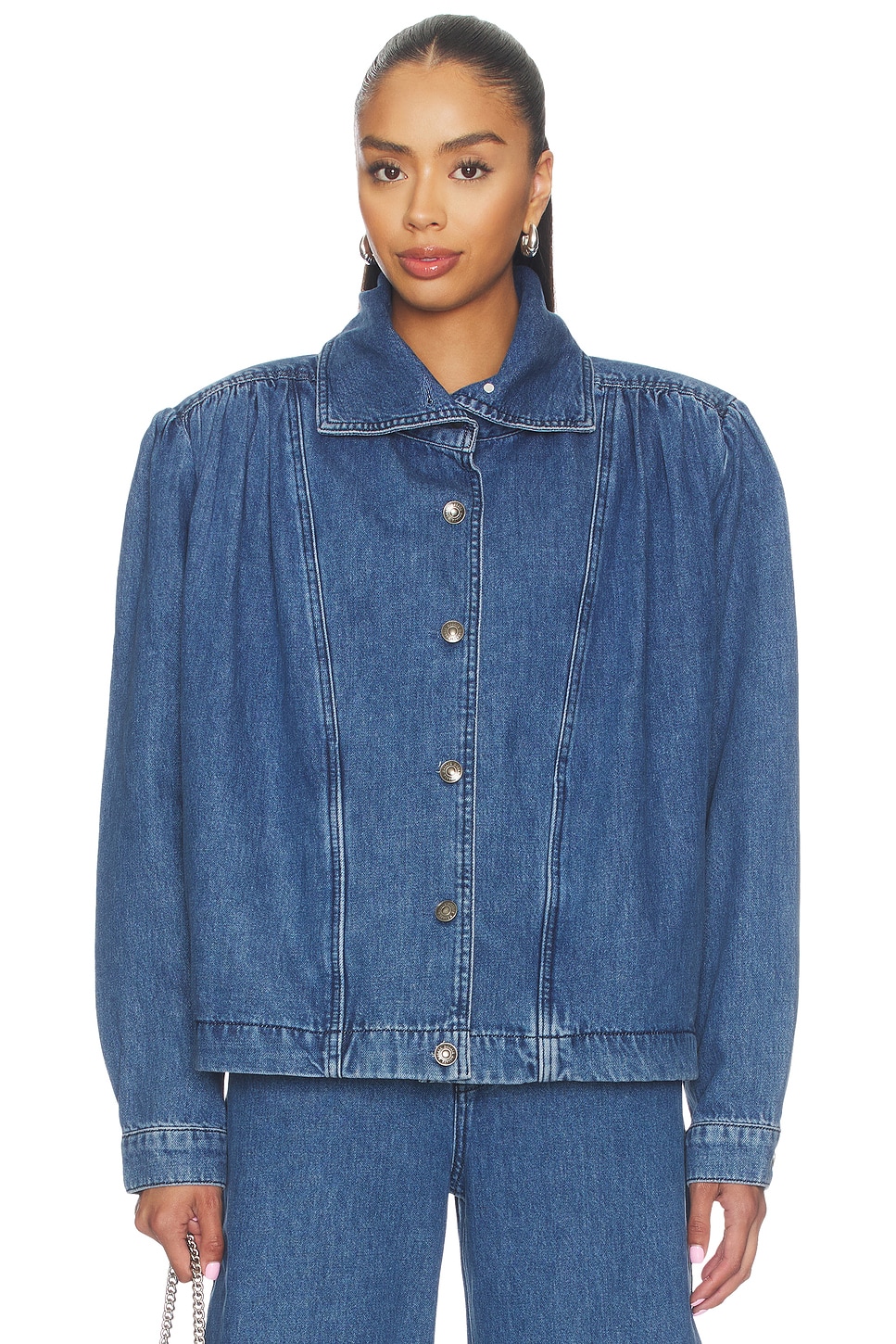 Gathered Denim Jacket - thumbnail 3