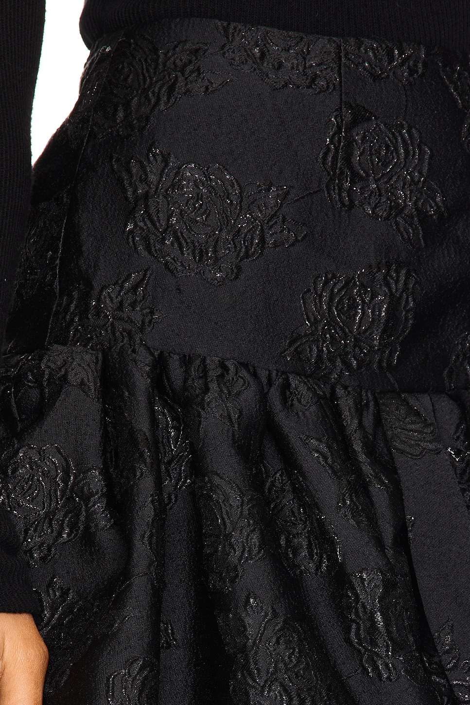 ROTATE Jacquard Mini Skirt in Black | REVOLVE