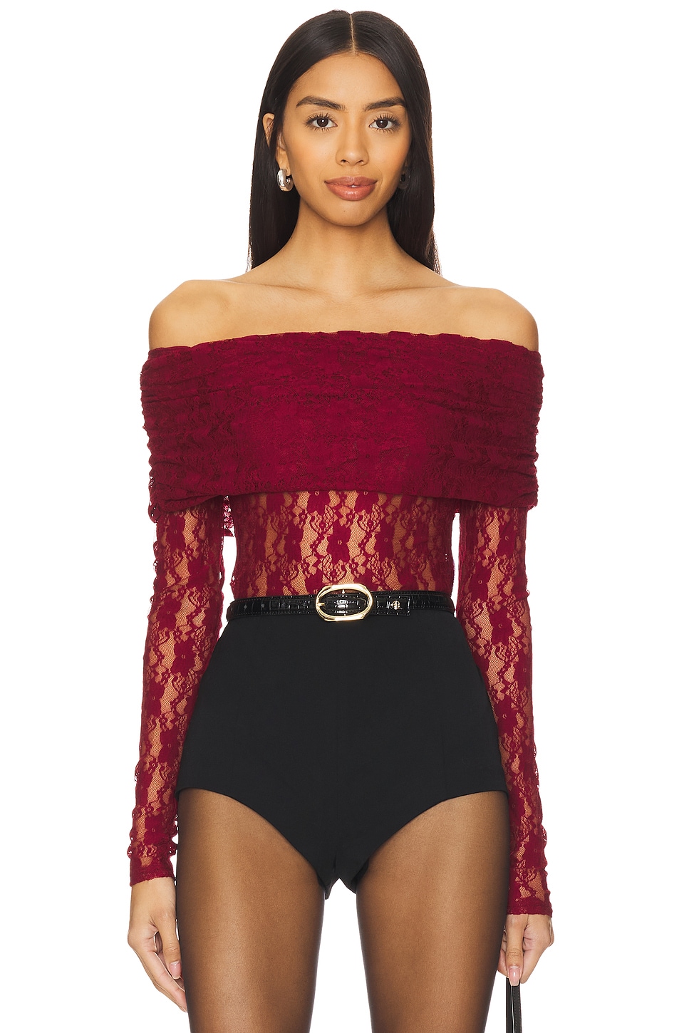 Lace Long Sleeve Top - Thumbnail 1