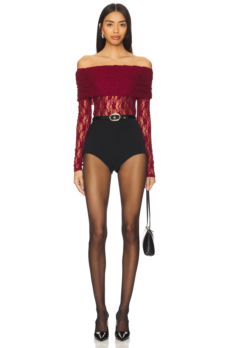 Lace Long Sleeve Top - Thumbnail 4