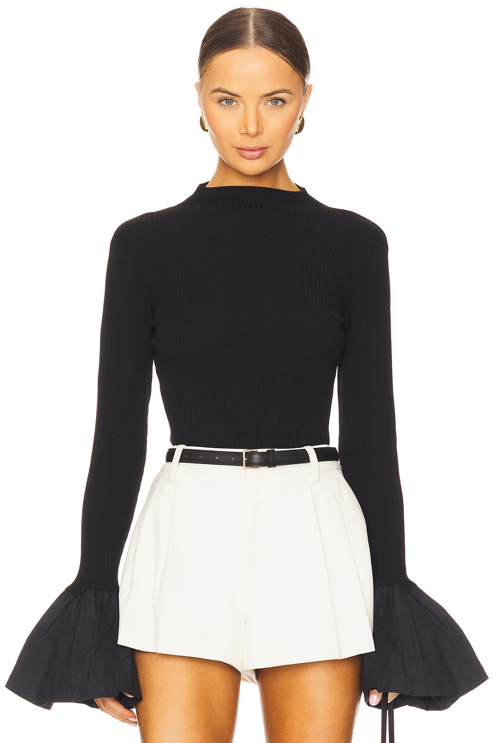 tomoworks　REVOLVE ROTATE Knit High Neck Top in Black | REVOLVE