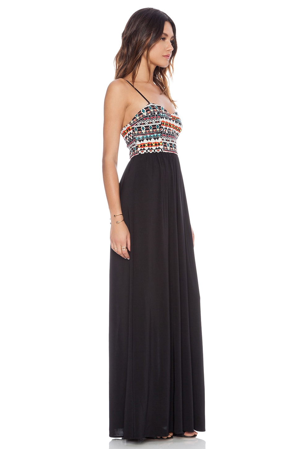 Bags LosAngeles Printed Maxi Dress in Black  Multi