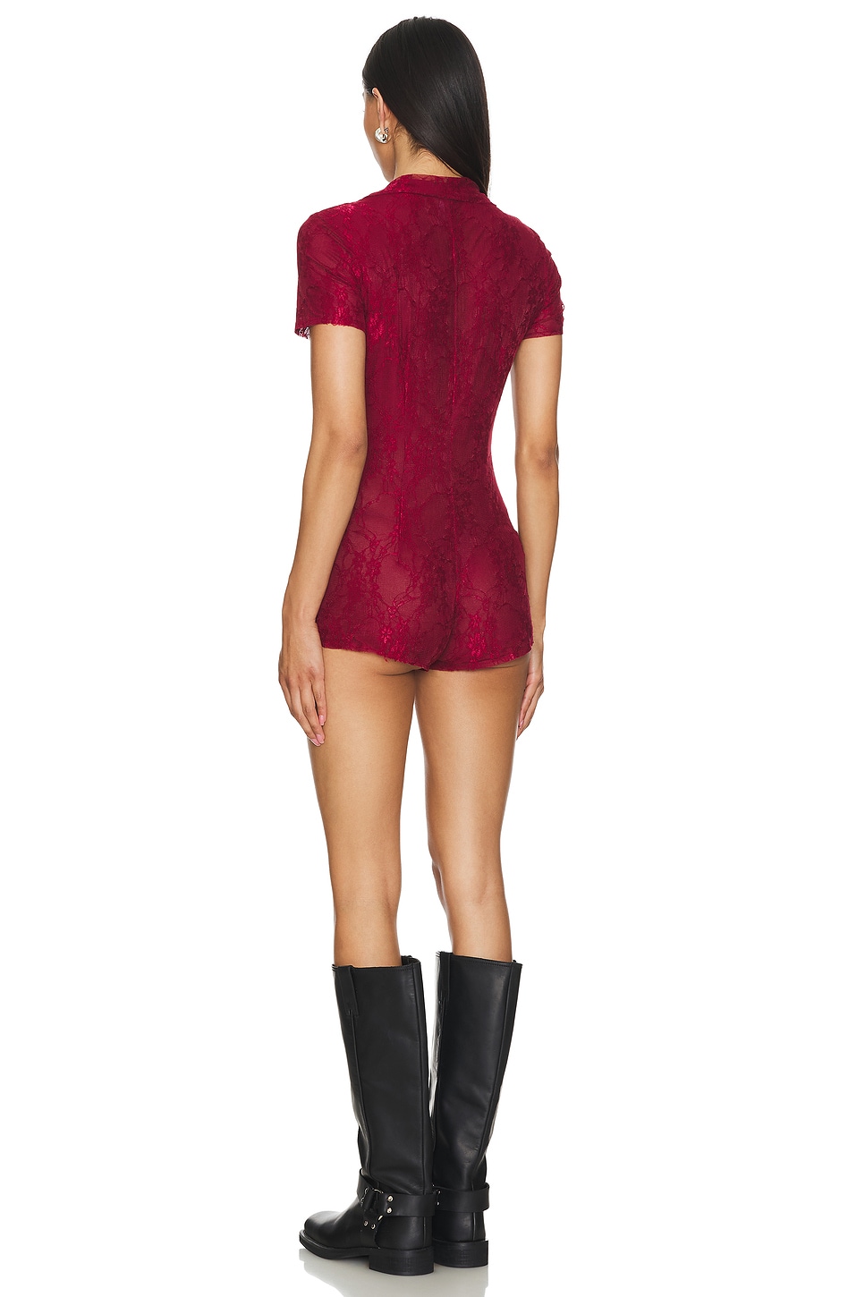 Somebodee x REVOLVE Capri Romper in Wine Red | REVOLVE