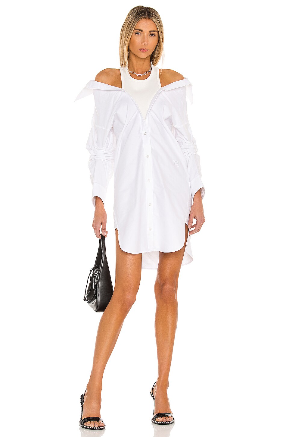 long white t shirt dress