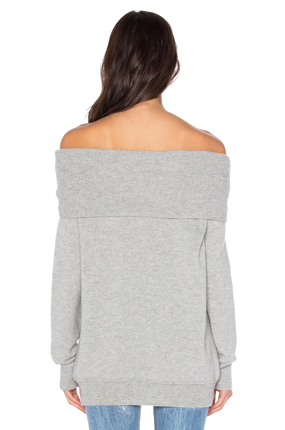 ALEXANDER WANG T CASHWOOL OFF THE SHOULDER SWEATER