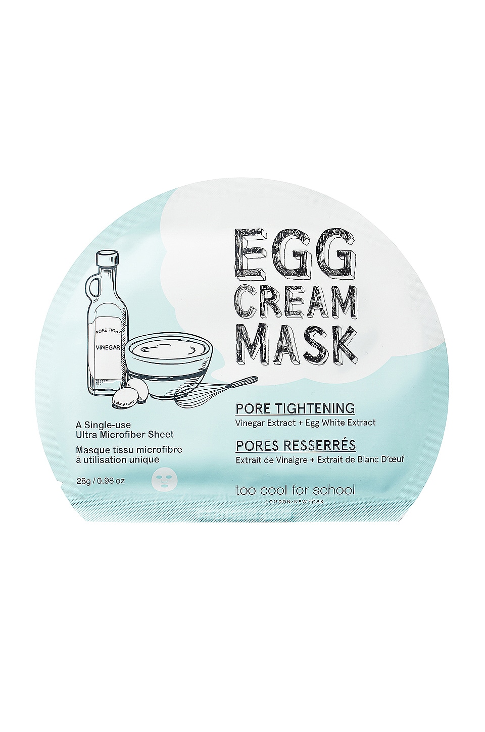 TOO COOL FOR SCHOOL EGG CREAM MASK (PORE TIGHTENING),TCOL-WU1