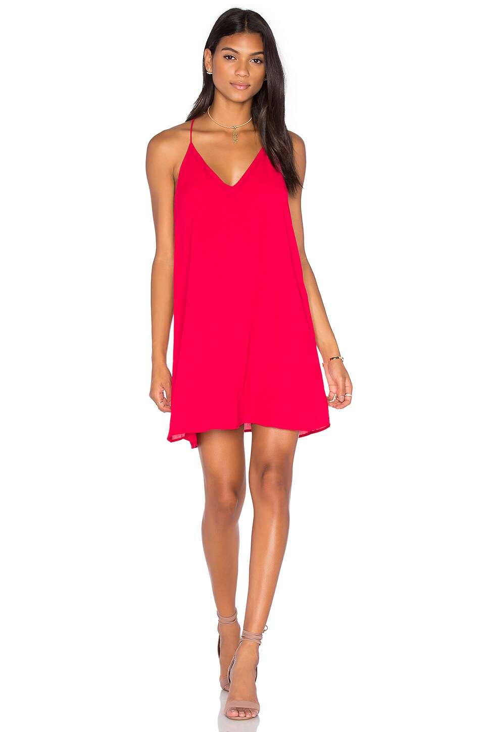 Three Eighty Two Tanner Slip Mini Dress in Cherry REVOLVE