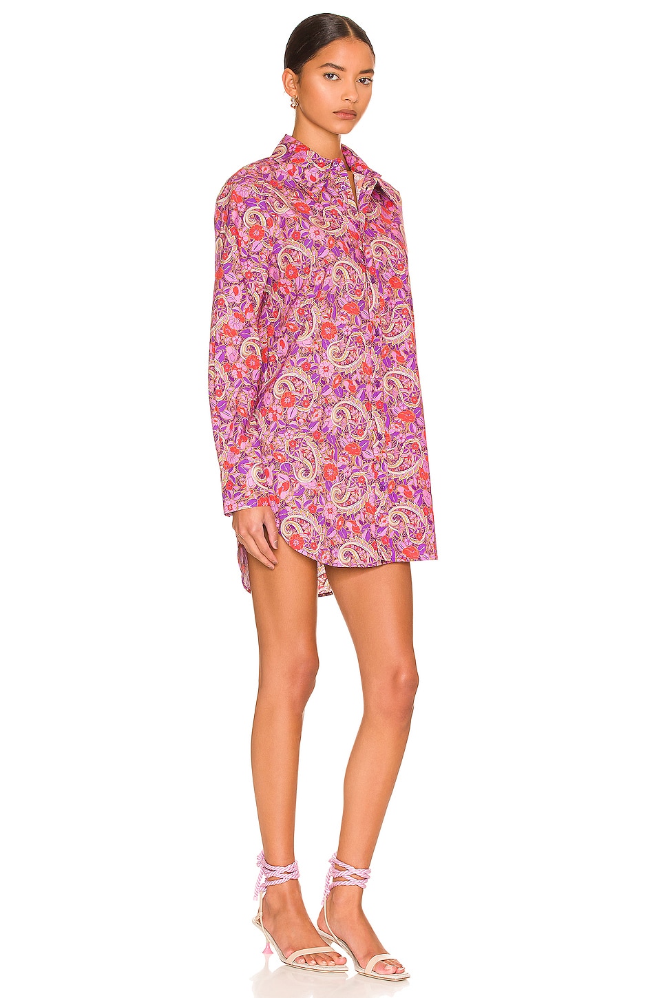 Tell Your Friends Shirt Dress in Basilica Paisley
