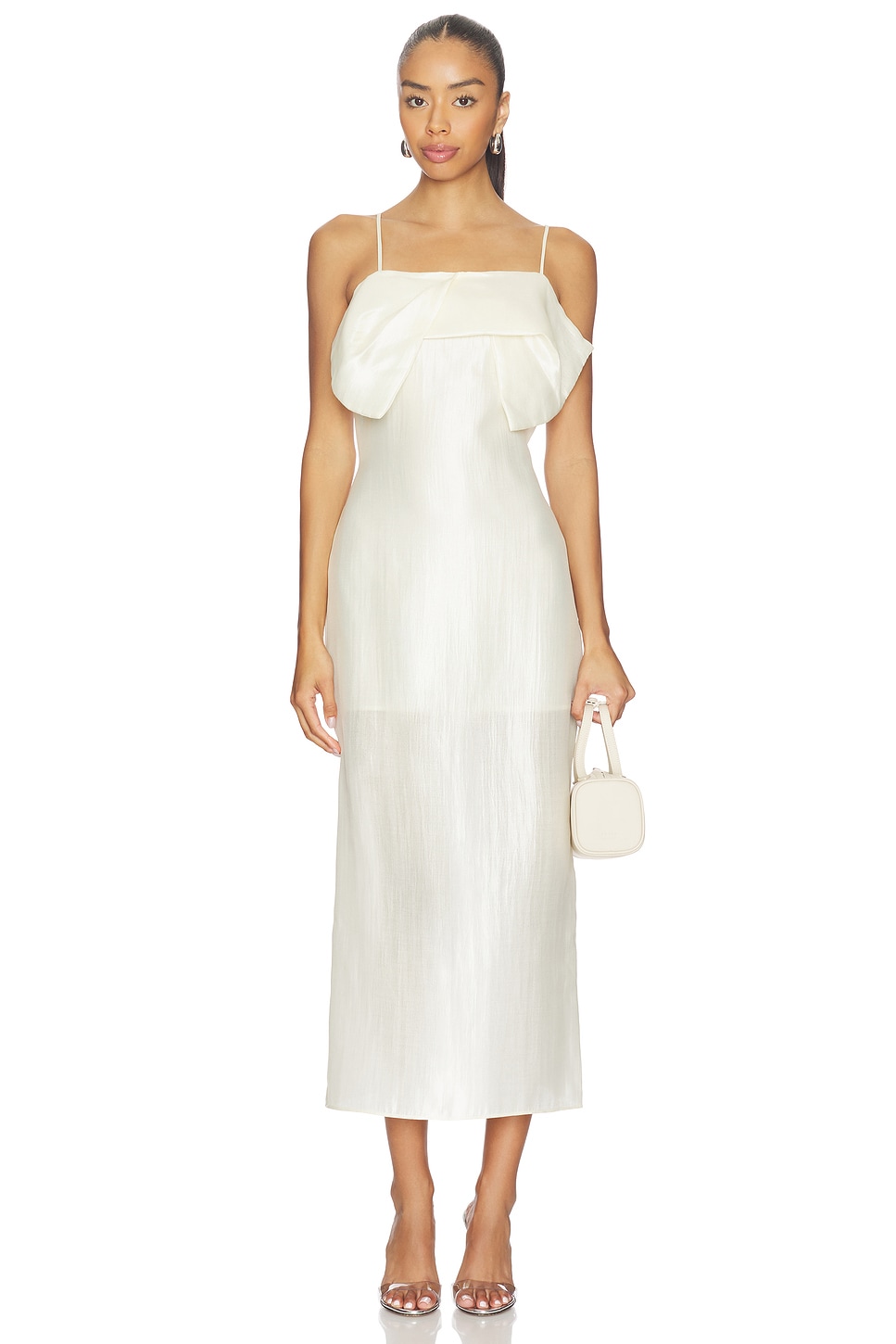 The Garment Porcha Drape Dress in Macadamia | REVOLVE