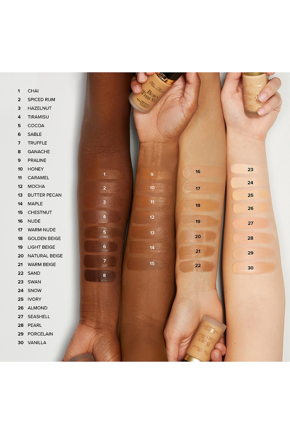 Too Faced Born This Way Foundation in Warm Beige REVOLVE