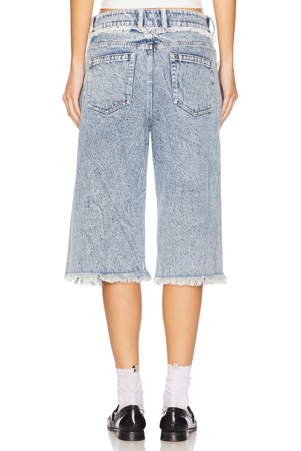 Tanner Fletcher Sid Lace Trim Long Shorts thumbnail