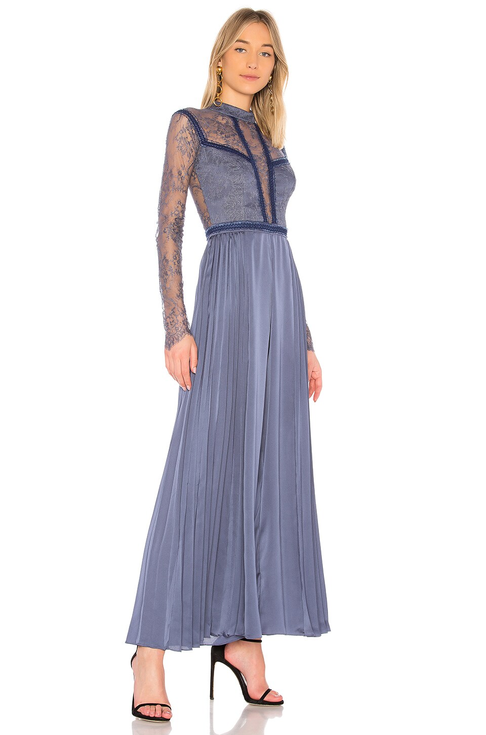 Three Floor Retrospect Jumpsuit in Dusty Blue