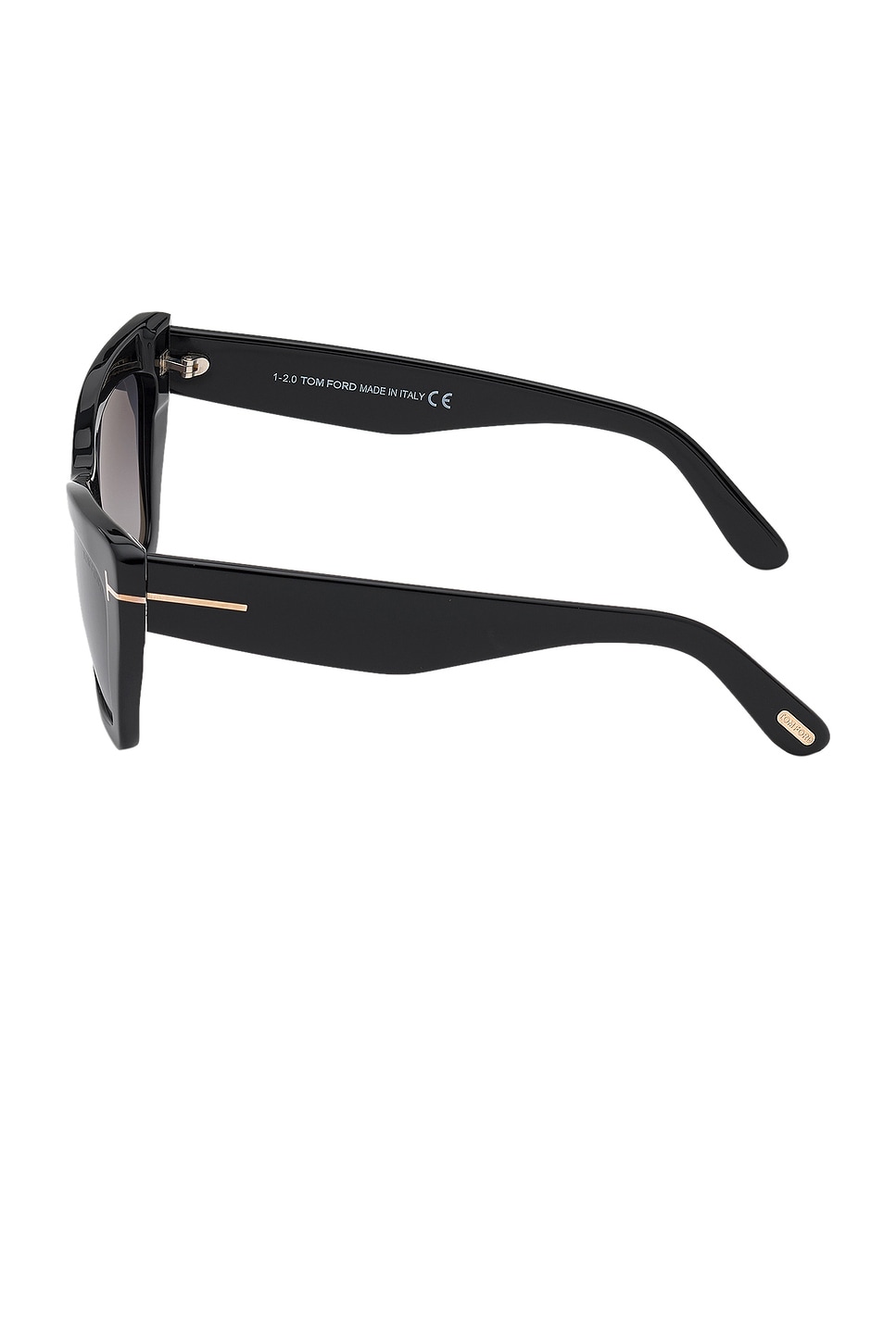 TOM FORD Wyatt Sunglasses in Shiny Black & Gradient Smoke  display picture 3