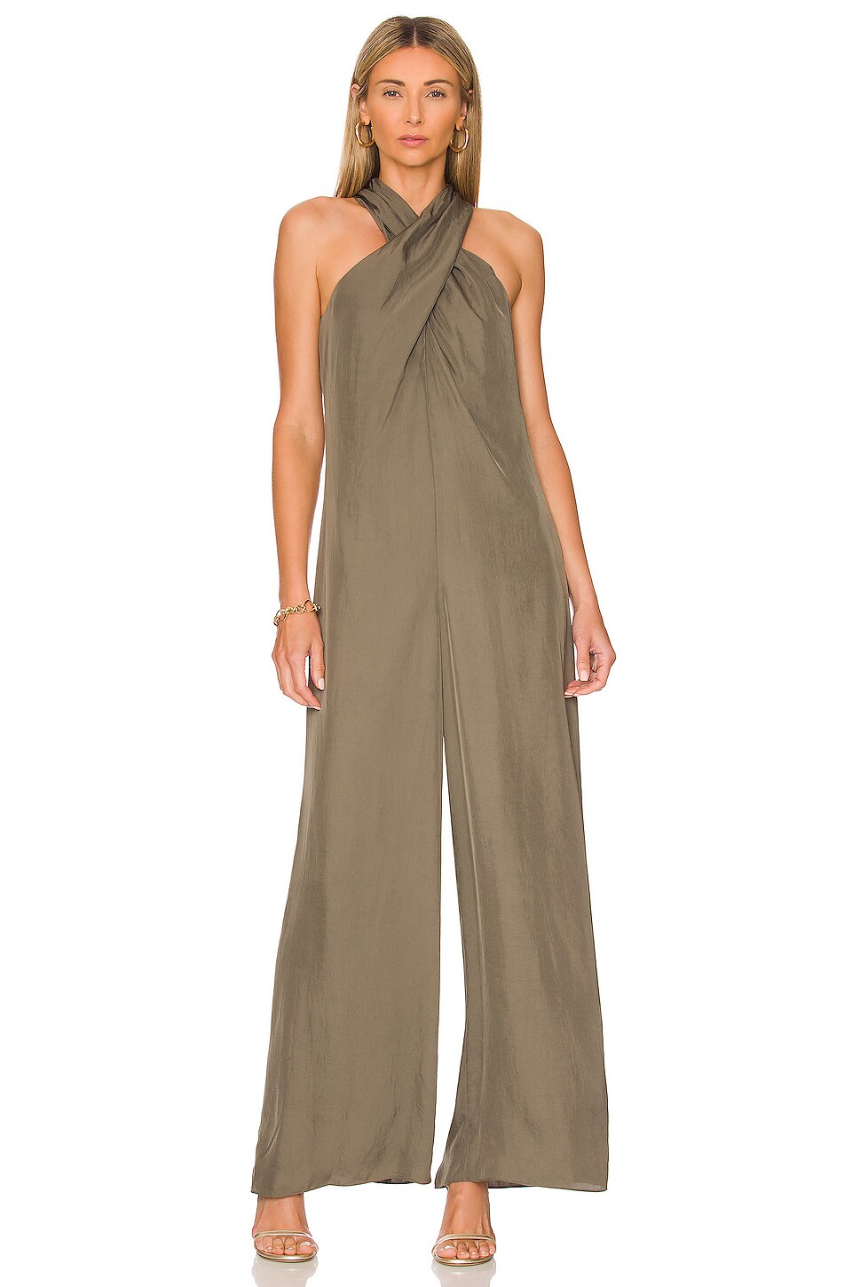 Theory Halter Jumpsuit in Willow | REVOLVE