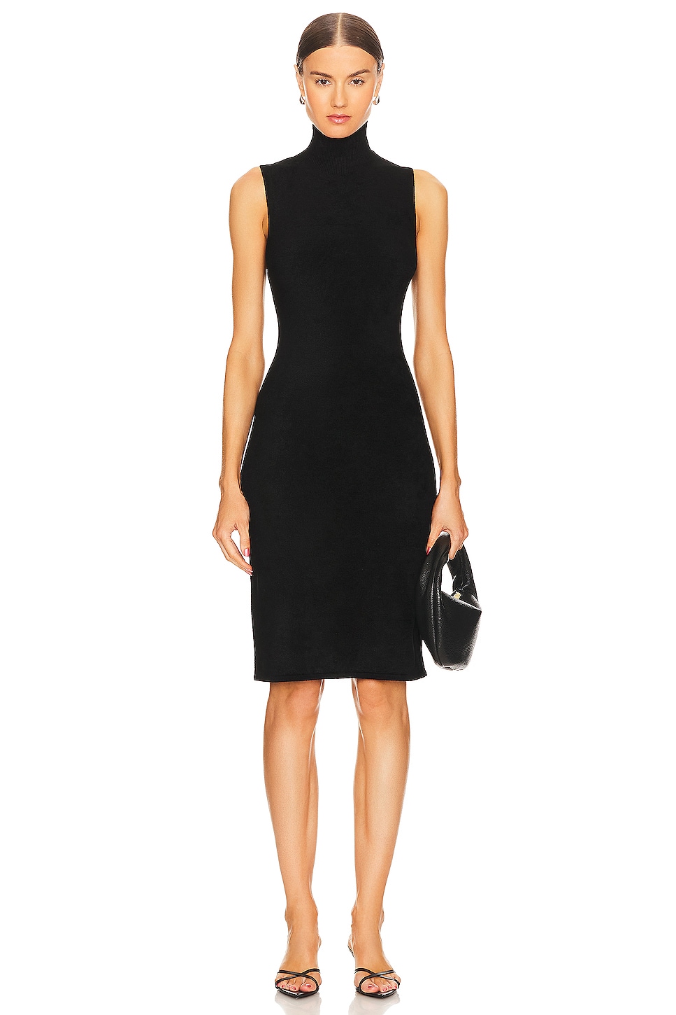 Black long turtleneck dress hotsell