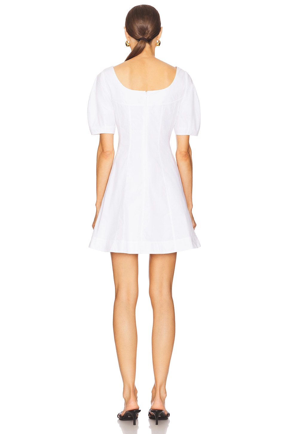 mini white dress with bow Love Letters Sequin handmade scarf Lina 65