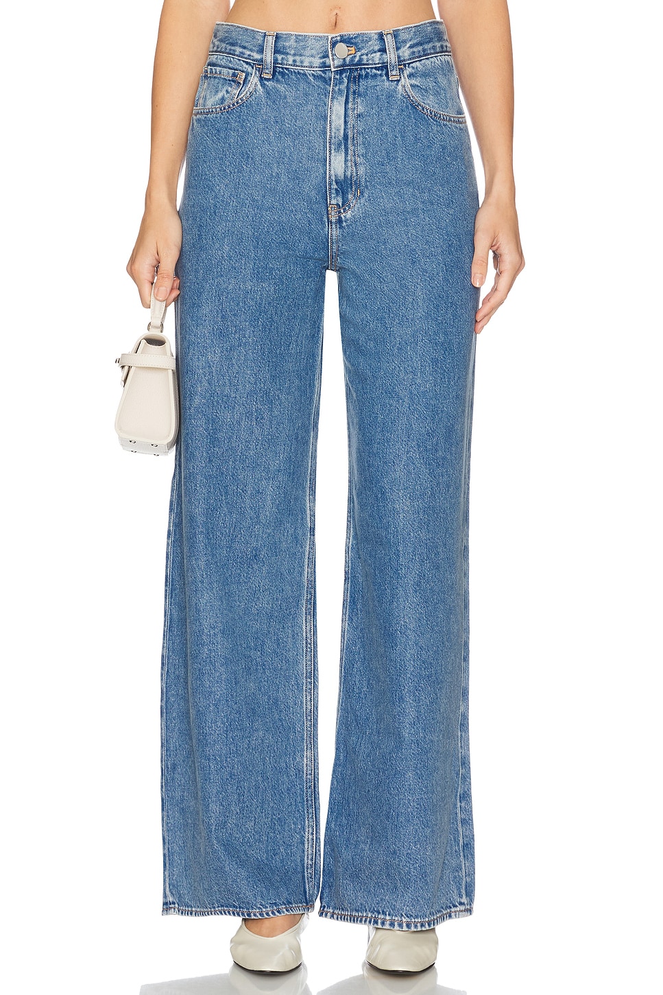 Theory High Waist Wide Leg Jean